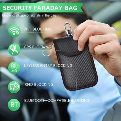 SecureShield™ Signal-Blocking Faraday Car Key Pouch – Wear-Resistant Anti-Theft Organizer - BodyMindSpiritSpace