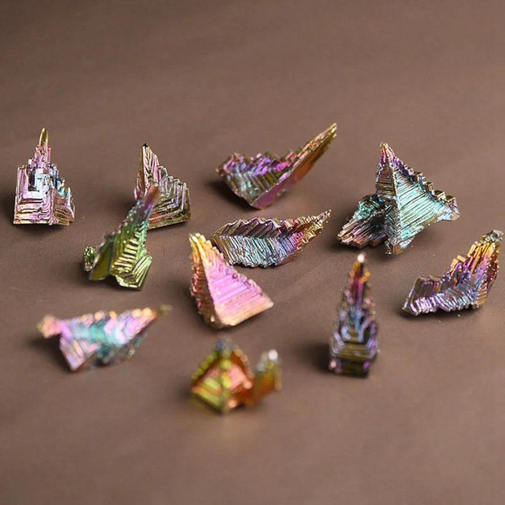 BismuthGlow™ Natural Bismuth Tower – Rainbow Crystal for Reiki, Meditation & Energy Transformation - BodyMindSpiritSpace