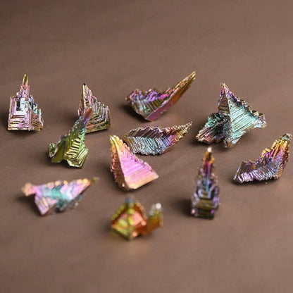 BismuthGlow™ Natural Bismuth Tower – Rainbow Crystal for Reiki, Meditation & Energy Transformation - BodyMindSpiritSpace