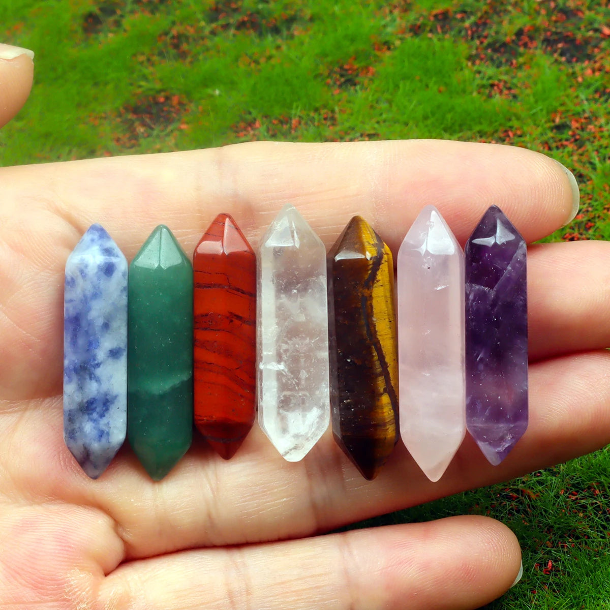 ChakraBalance™ 7-Piece Natural Crystal & Healing Stone Set – Chakra Alignment & Reiki Energy - BodyMindSpiritSpace