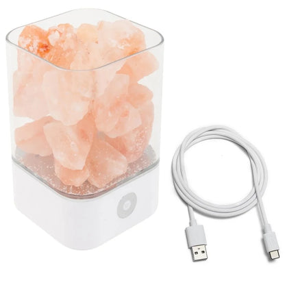 HimalayanGlow™ – USB Himalayan Salt Lamp with Multicolor LED & Air Purification - BodyMindSpiritSpace