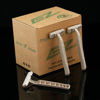 EZ EcoBlade™ – Eco-Friendly Disposable Razors with Wheat Straw Handle - BodyMindSpiritSpace