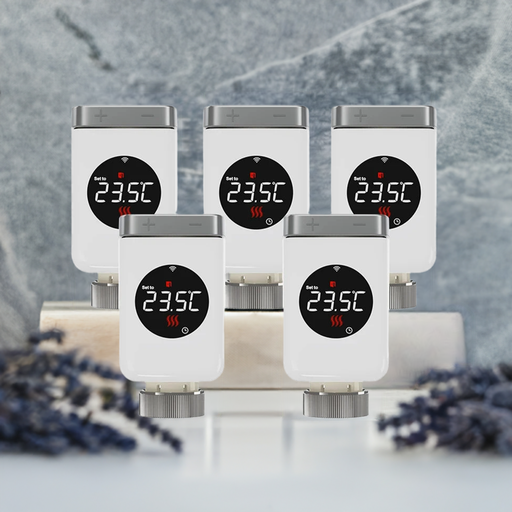 ThermaSync™ –  5 Pcs. Smart Thermostatic Radiator Valve for Intelligent Heating Control