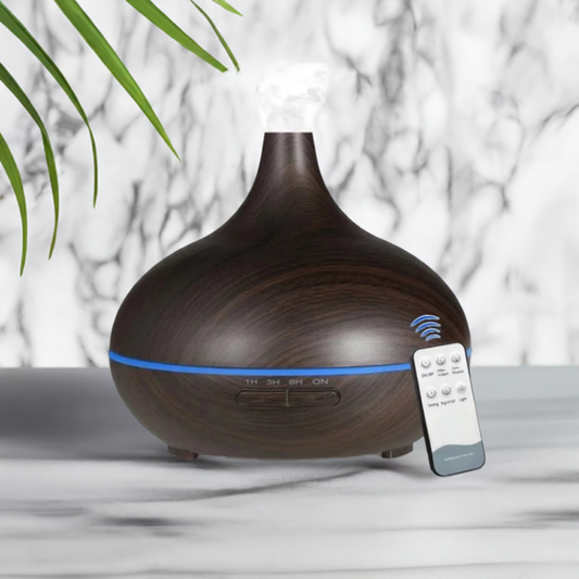 AromaFlow™ – 500ml Ultrasonic Essential Oil Diffuser & Air Humidifier (Remote Control & 7-Color LED)